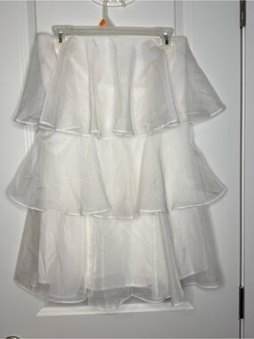 Abercrombie & Fitch White Tiered Mini Dress